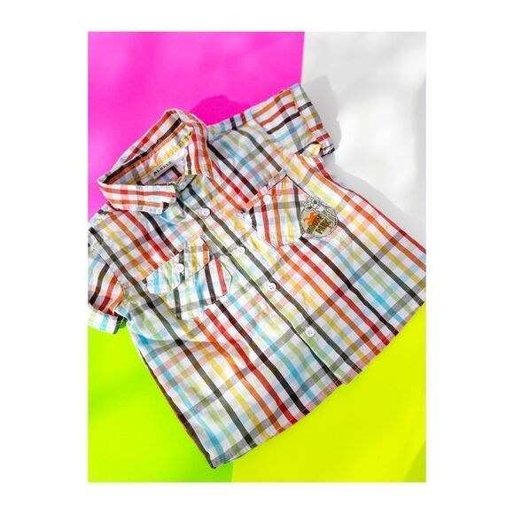 Little Rebels Plaid Shirt Botton Up Casual 18 math - Picture 4 of 5